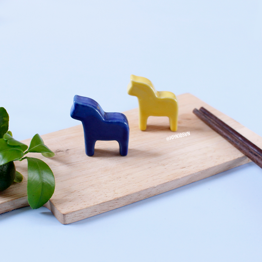 Gác đũa gốm hình ngựa | Phụ kiện bàn ăn gác muỗng đũa gốm - Ceramic Chosticks stand