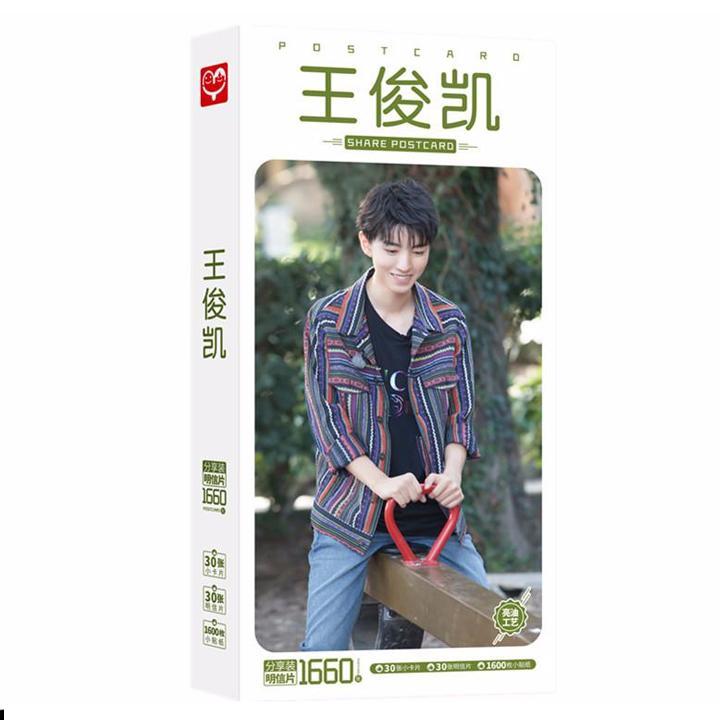 Postcard tfboys vương tuấn khải thiên tỷ postcard vương nguyên hộp ảnh bộ ảnh có ảnh dán sticker lomo bưu thiếp
