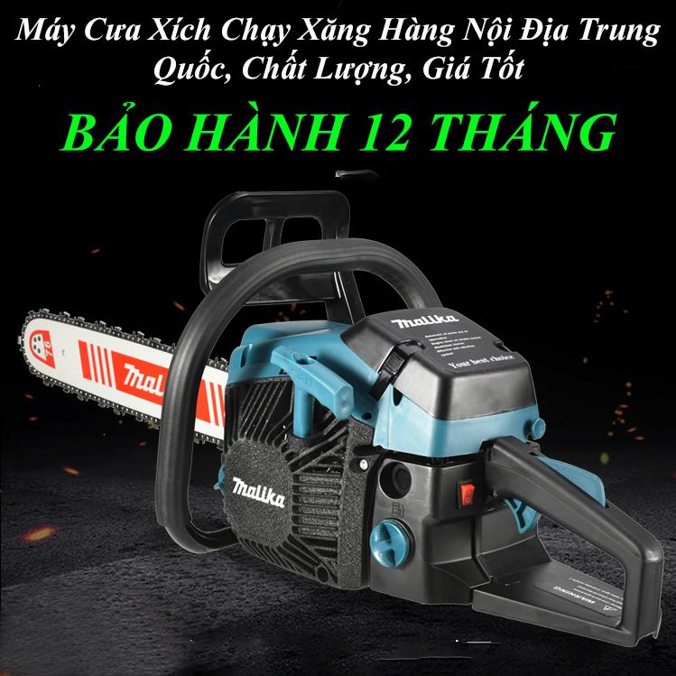 Máy Cưa Xích Chạy Xăng Malika Hàng Nội Địa Trung Quốc Tặng Bình Đong Nguyên Liệu