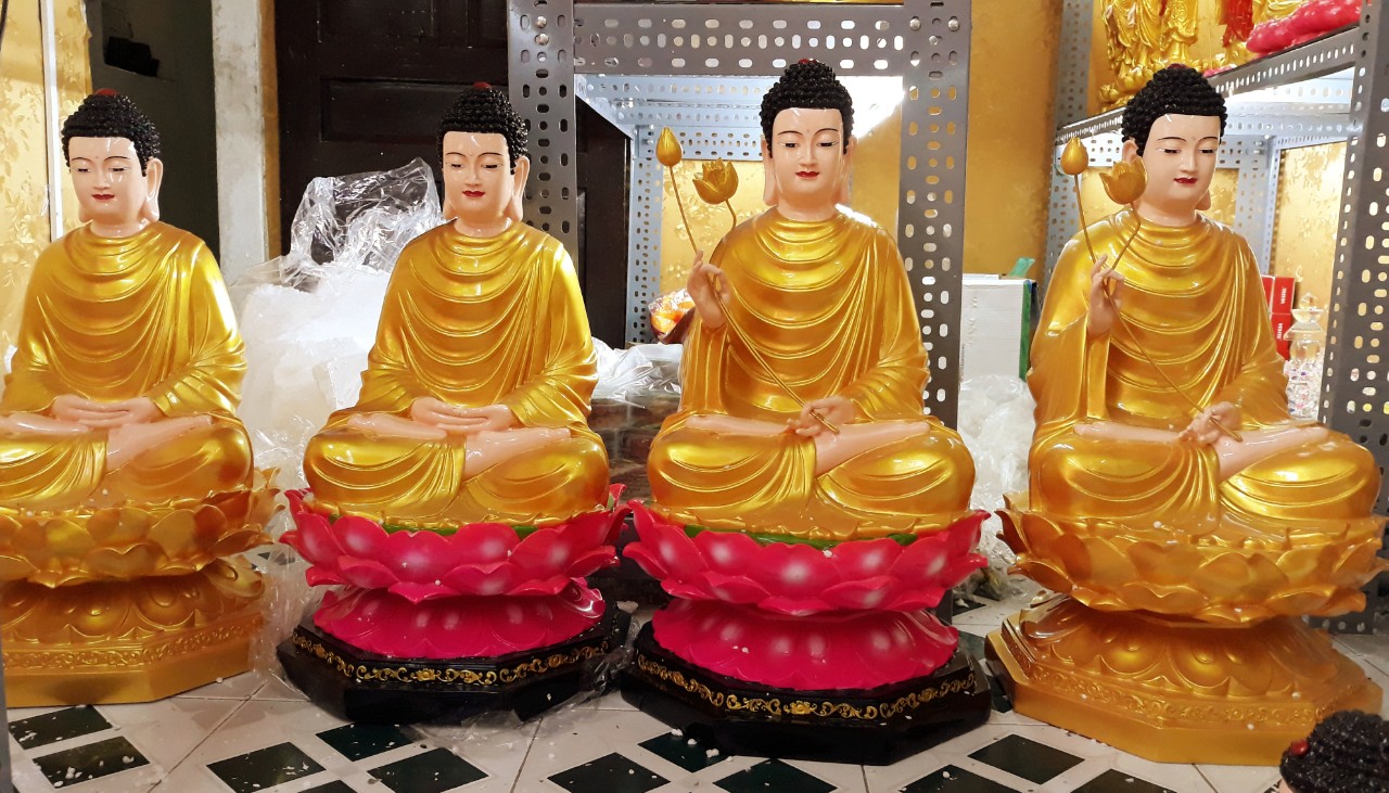 Bổn Sư Thiền sen hồng 70cm