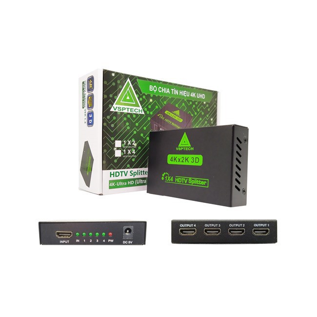 Bộ chia tín hiệu HDMI SPLITTER -4K-Utra HD 1 ra 4 HDMI