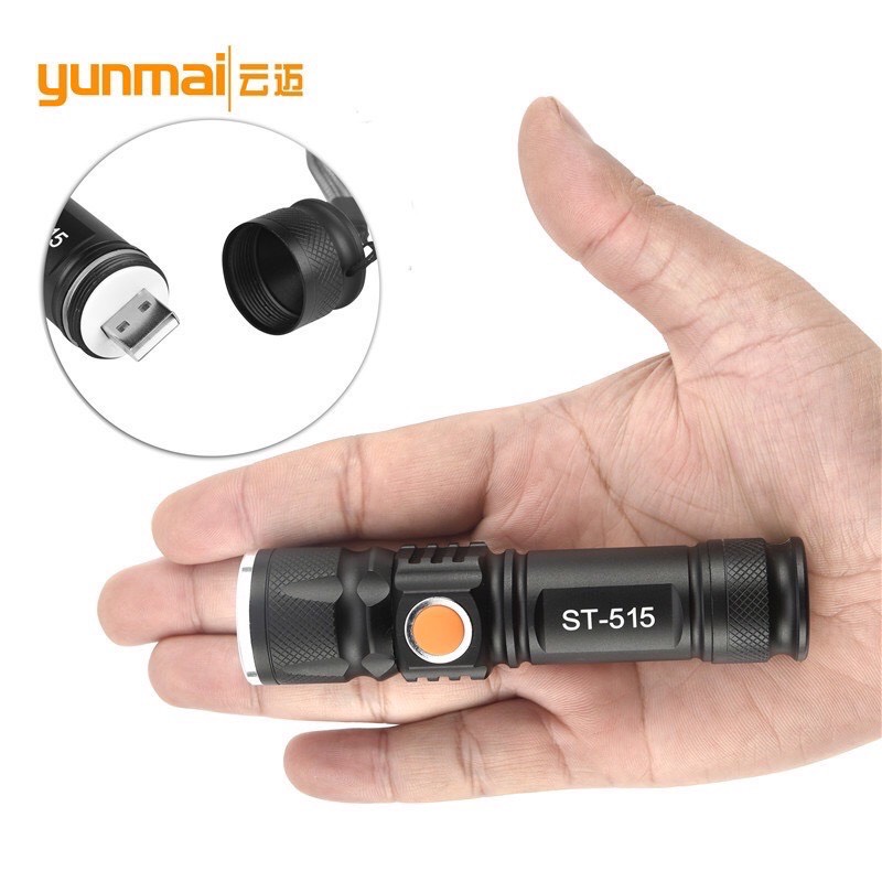 Đèn pin siêu sáng mini hợp kim 515 có zoom