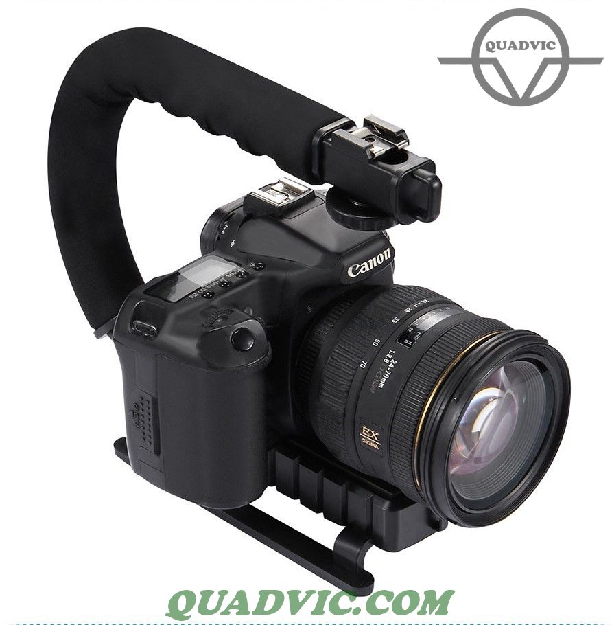 Tay cầm máy ảnh Quadvic Tay cầm chống rung gắn máy ảnh dsrl/ microless/ Gopro/ Sjcam/ Osmo