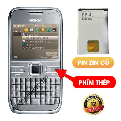 [HÀNG CHÍNH HÃNG - BẢO HÀNH 1 NĂM ] Điện thoại Nokia E72 cũ đầy đủ tính năng -TẶNG PIN ZIN DÙNG 2-5 NGÀY