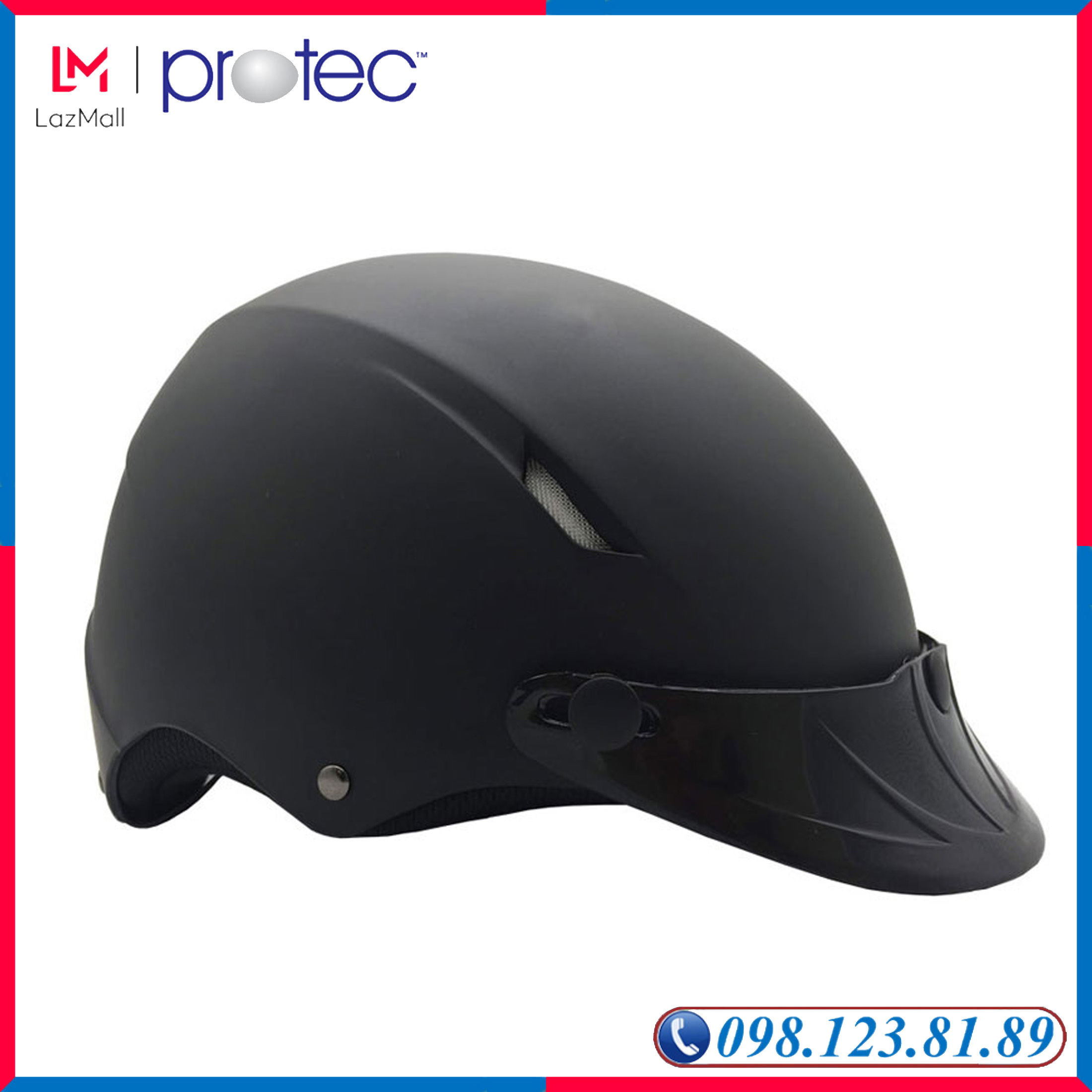 Mũ Bảo Hiểm Nửa Đầu Không Kính Protec VIC An Toàn Thời Trang, An Toàn, Chắc Chắn - PROTEC HELMET