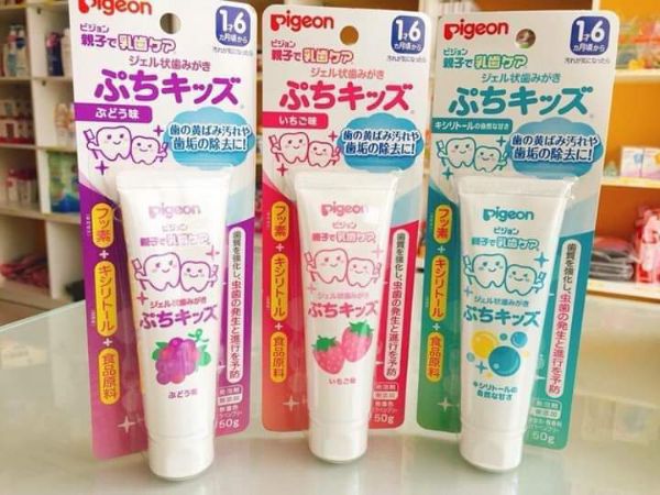 Kem đánh răng Pigeon Nhật Bản cho bé