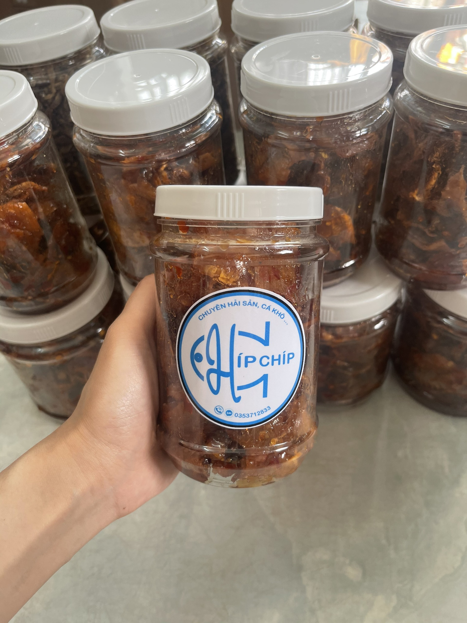 Mực câu rim tỏi ớt nguyên con loại ngon ăn liền, mực rim, khô mực rim - đặc sản phú yên