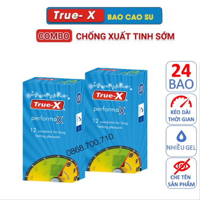 Bộ 2 Hộp bao cao su Kéo dài thời gian PerformaX