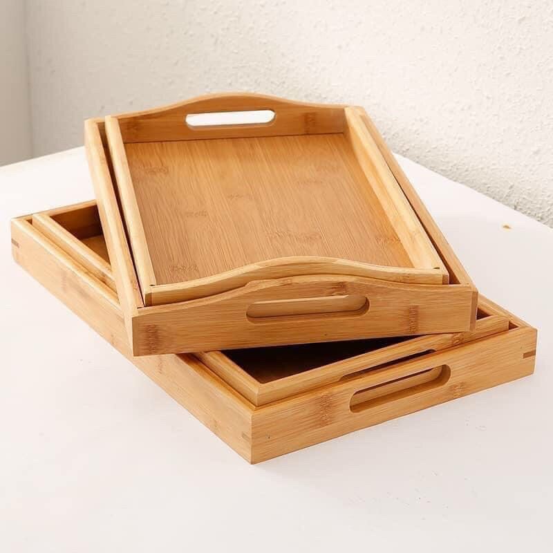 Xả kho dưỡng sinh - khay gỗ sồi đựng dụng cụ dưỡng sinh spa