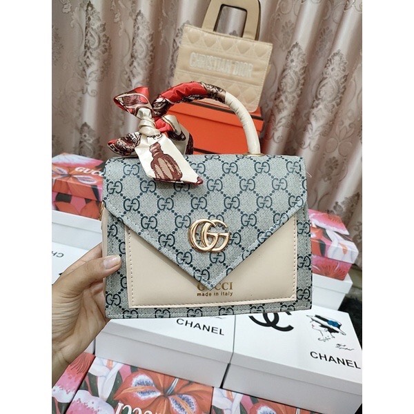 Túi xách tay nữ đeo chéo GC Sang chảnh khóa gập sang trọng đi tiệc giá rẻ - Limon GC 01