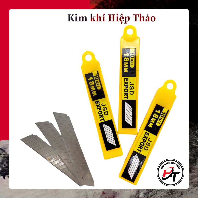 Lưỡi dao rọc giấy lớn hộp lưỡi dao trổ to cắt JSD Vàng LD-JSD