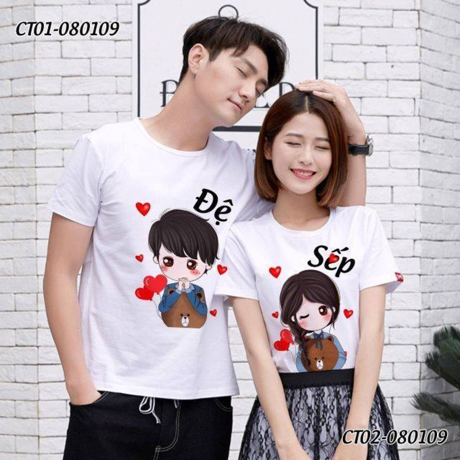 Áo đôi giá sỉ-áo đôi sếp đệ yêu thương