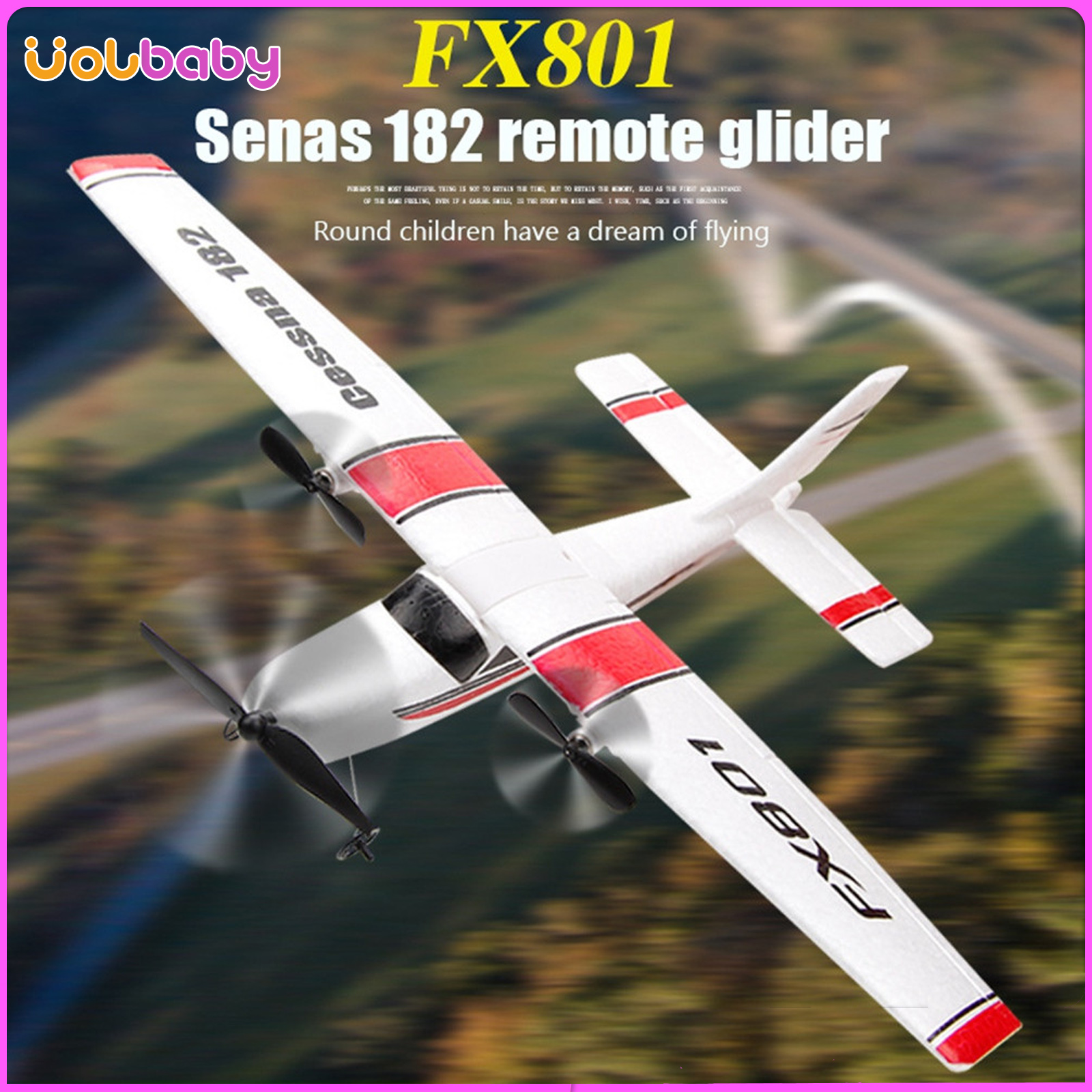 Volbaby Máy Bay Điều Khiển Từ Xa  Lắp Ráp Bọt Có Thể Sạc Lại Máy Bay, Trò Chơi Ghép Hình Chống Va Chạm Trò Chơi Ngoài Trời