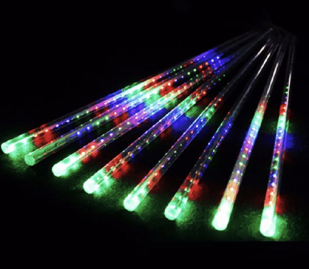 ĐÈN LED SAO BĂNG ĐUỔI ĐỦ MÀU 8 CÂY DÀI 50CM DÙNG ĐỂ TRANG TRÍ