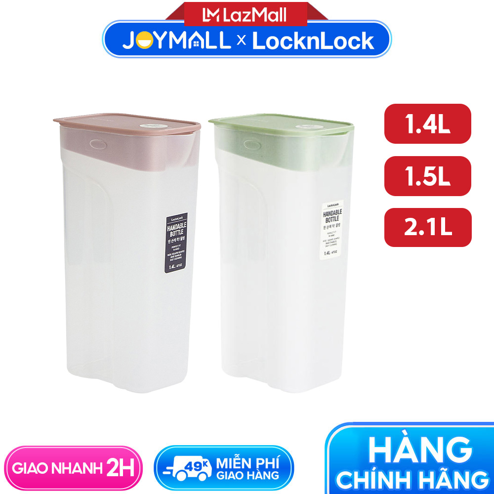 Bình Nước Nhựa Tủ Lạnh LocknLock 1.4L HAP817 HAP818 2.1L ABF738 1.5L Hàng Chính Hãng Có Nắp Đậy - JoyMall