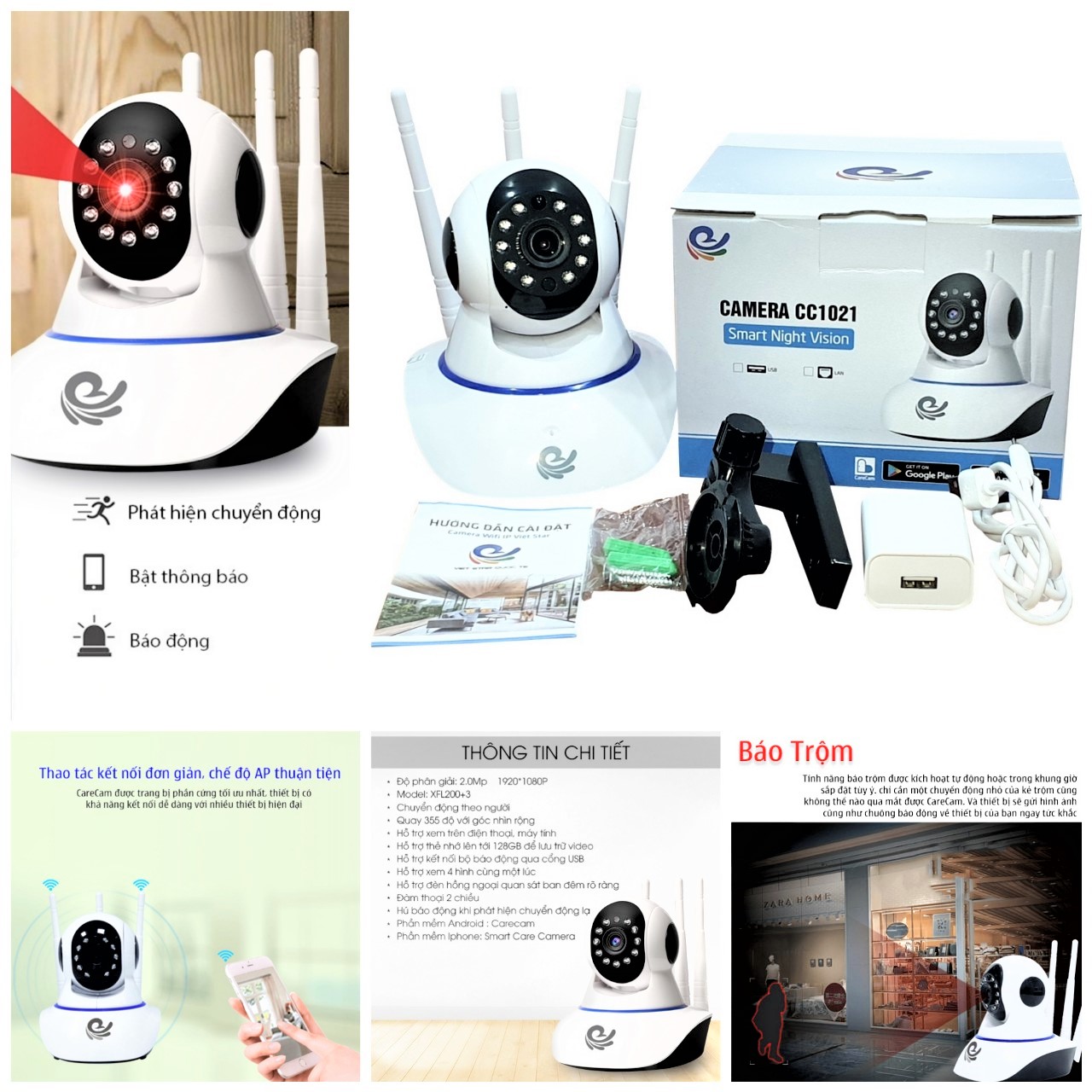 BỘ CAMERA GIÁM SÁT WIFI GIA ĐÌNH CAREMA LOẠI TỐT SIÊU NÉT , CAMERA CHỐNG TRỘM WIFI SIÊU AN TOÀN , CAMERA WIFI GIA ĐÌNH