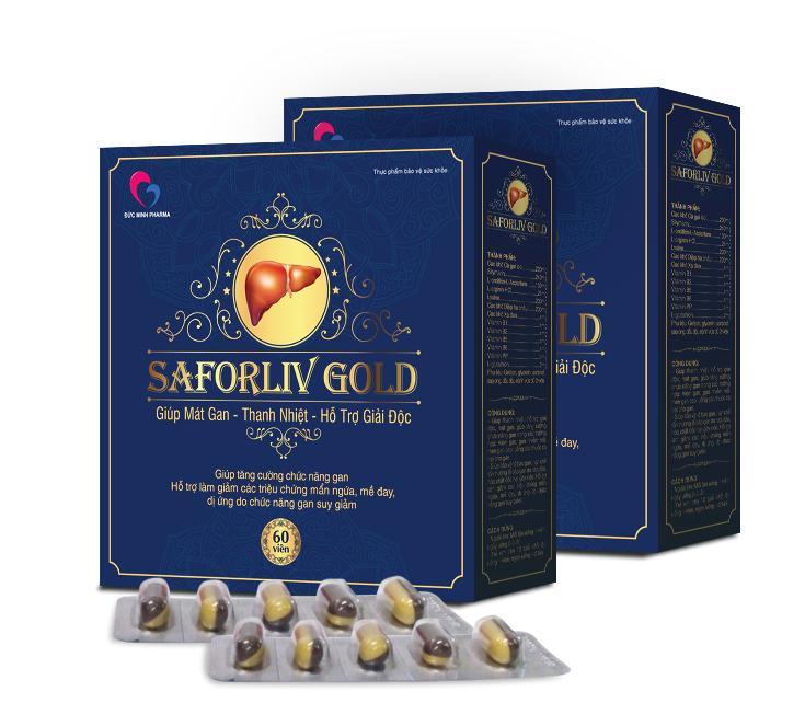 Thực phẩm hỗ trợ tăng cường chức năng gan SAFORLIV GOLD - Hộp 60 viên nang mềm