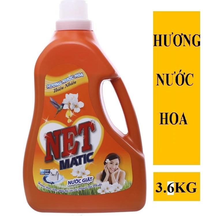 Nước giặt NET Matic hương nước hoa thiên nhiên chai 3.6kg Bách Hóa Giá Sỉ Tiến Dũng