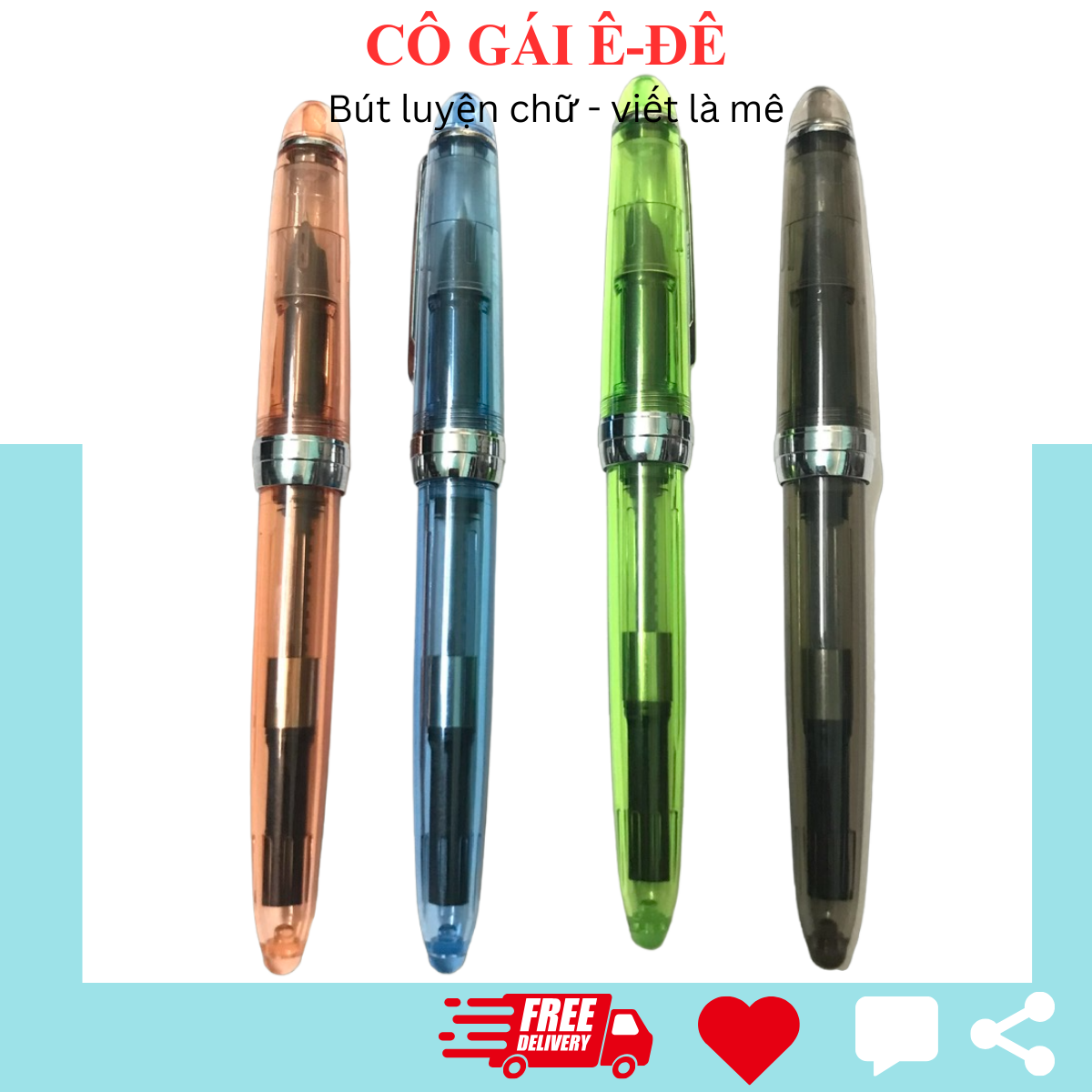 Bút máy luyện chữ Leta 992 ngòi lá tre thanh đậm tốt, viết luyện chữ ngòi lá tre, viết máy thanh đậm luyện chữ đẹp