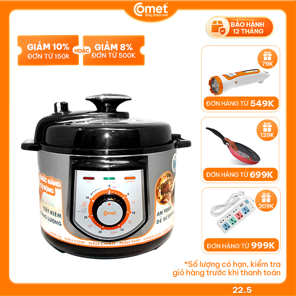 Nồi áp suất điện đa năng nắp rời 6l comet cm6151- bảo hành 12 tháng - hàng chính hãng