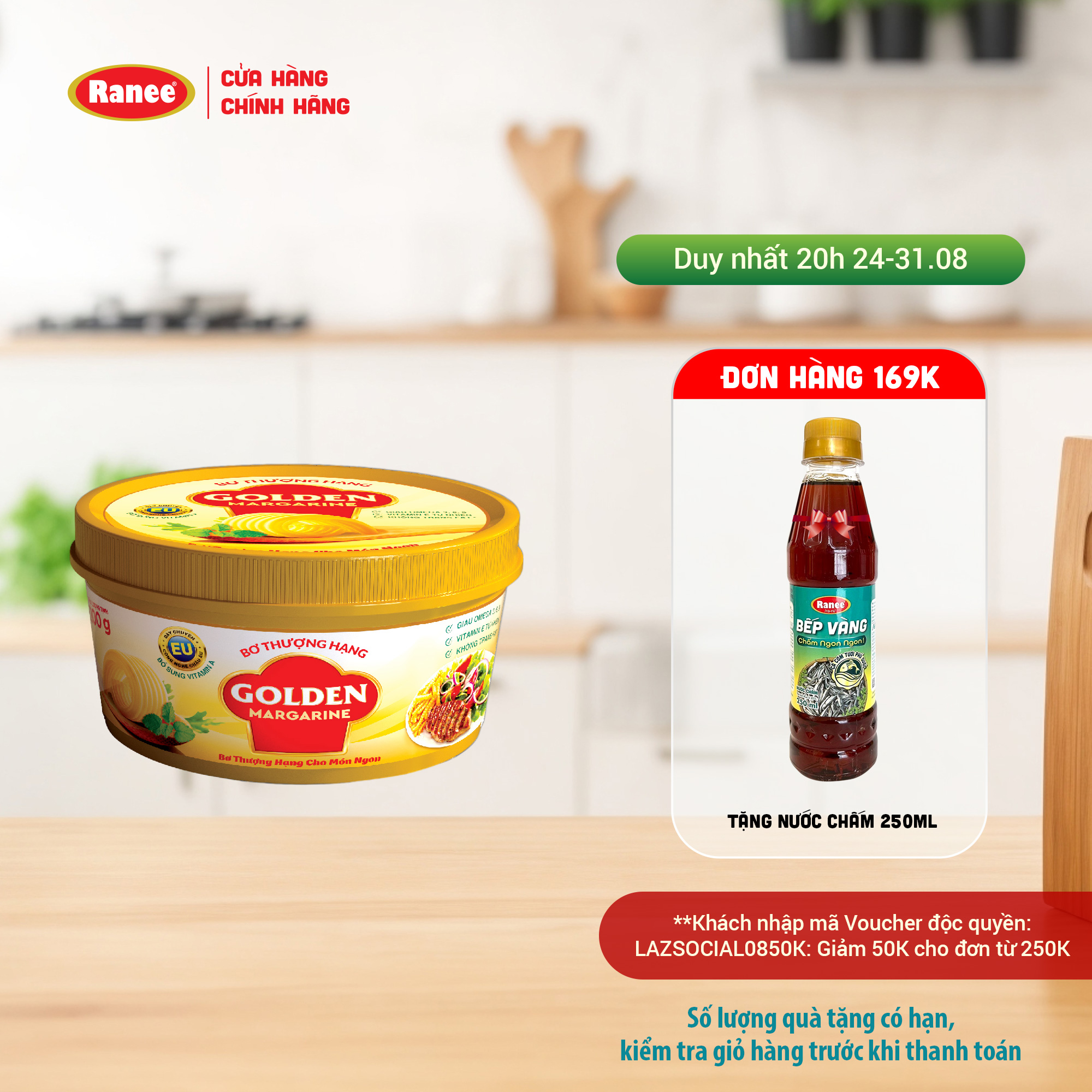 Bơ Thượng Hạng Golden Margarine 200g