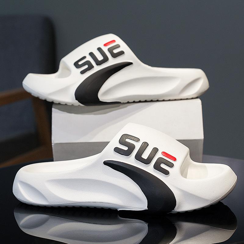 Dép Lê Nam Quai Ngang Đúc Nguyên Khối Đế Bánh Mì Cao 3.5cm Chống Trơn Trượt Dáng Thể Thao Năng Động Dễ Phối Đồ