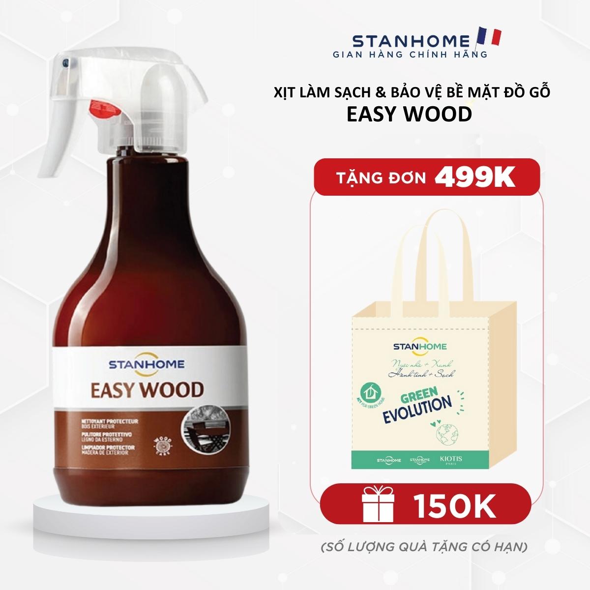 Xịt làm sạch & bảo vệ trên bề mặt gỗ Stanhome Easy Wood 500ml