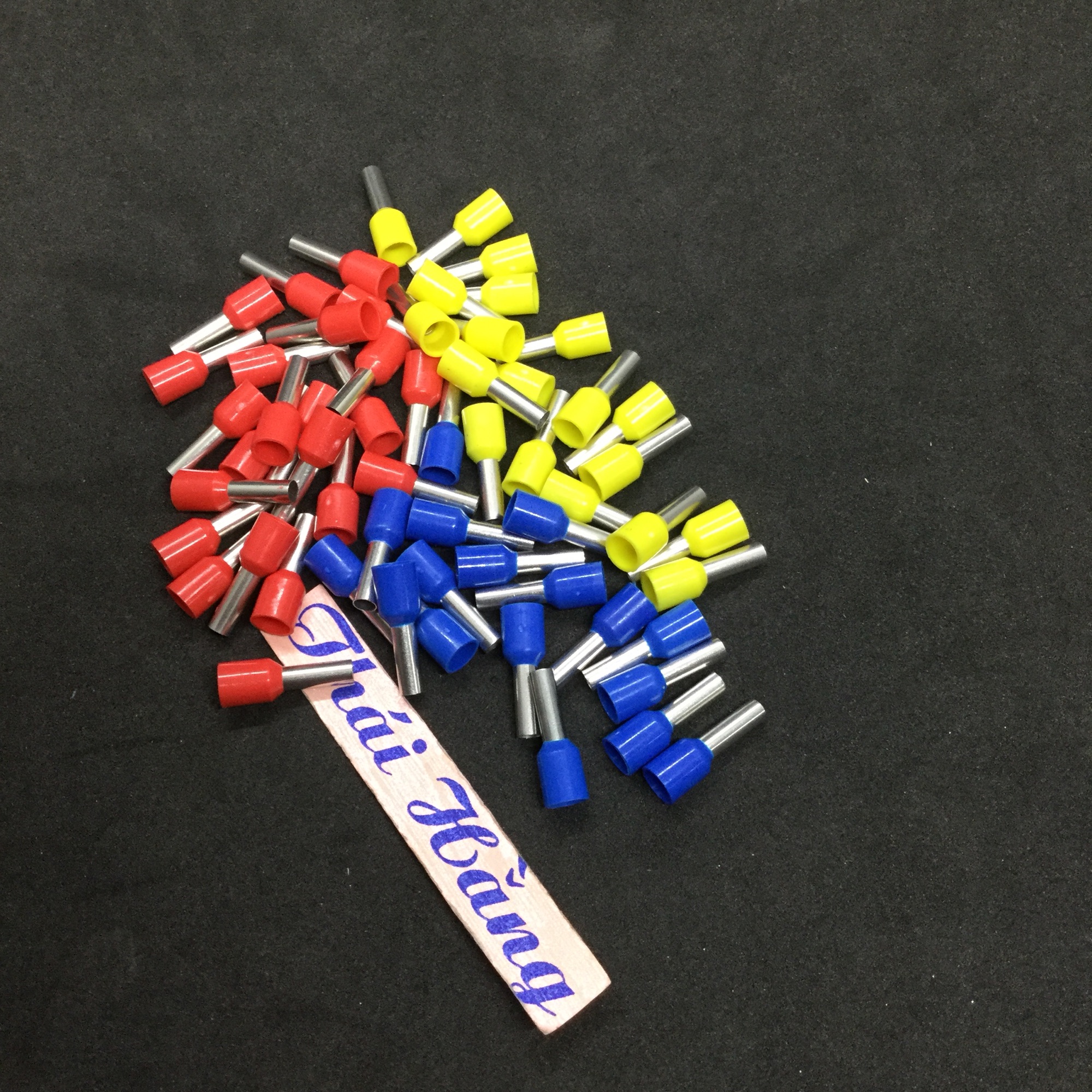 Đầu cos pin rỗng E 4009 màu xanh đỏ vàng (300 chiếc)