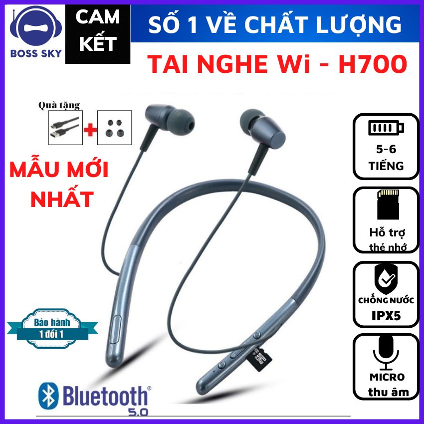[SIÊU BASS] Tai Nghe Bluetooth  H700  HF6 BOSS SKY ,Cao Cấp Pin trâu Tai nghe Gaming Âm thanh Dạng vòm 8D bass cực mạnh hỗ trợ thẻ nhớ nghe nhạc 8 giờ