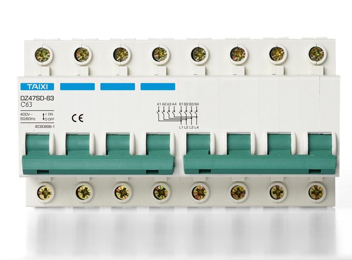 Cầu dao đảo chiều 3p 63a dạng aptomat lắp tủ điện taixi