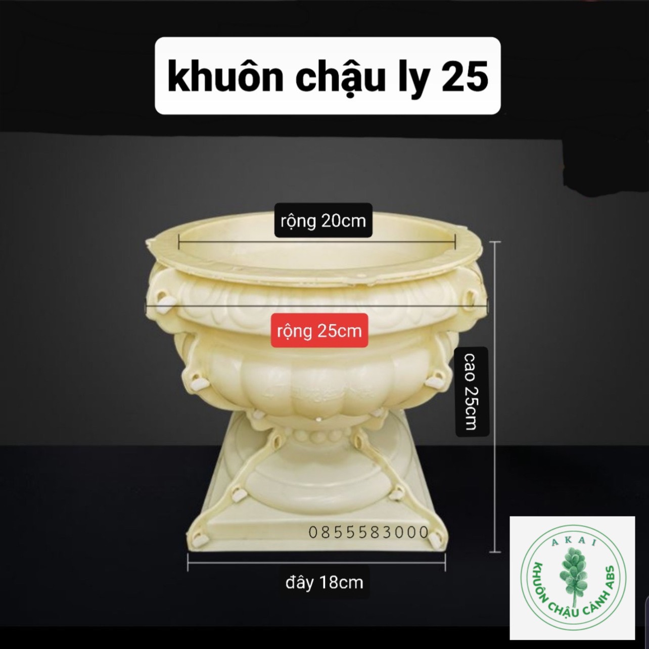 Khuôn đúc chậu cảnh ly 25