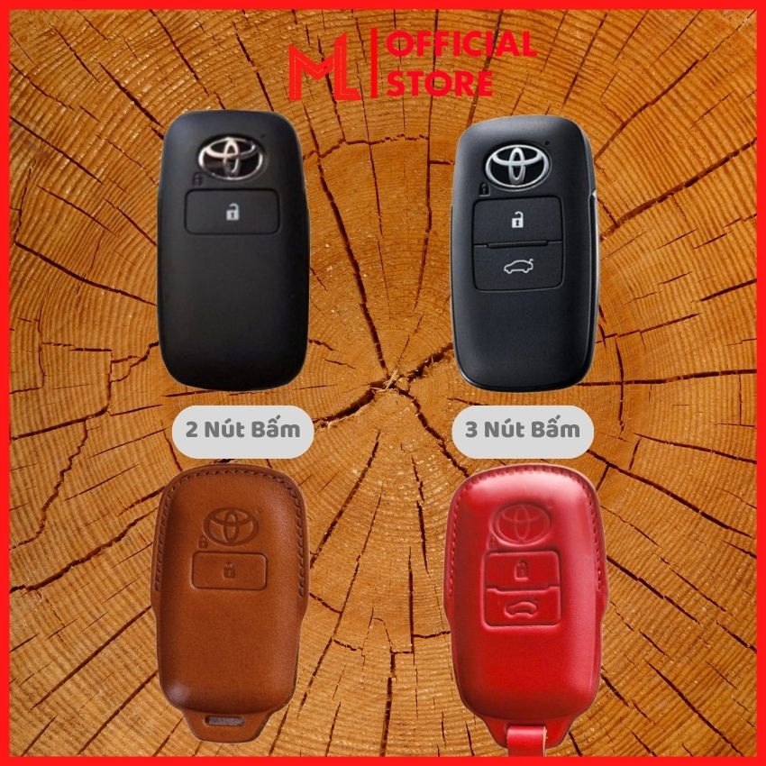 [BST Các Mã] Bao Da Chìa Khoá Ép Form TOY-SF Toyota Raize 2022  Veloz 2022  AVANZA 2022 Yaris Cross 2023 - 2024 Hybrid 3 Bao Da Bò Thật Khâu Tay Bảo Hành 12 Tháng