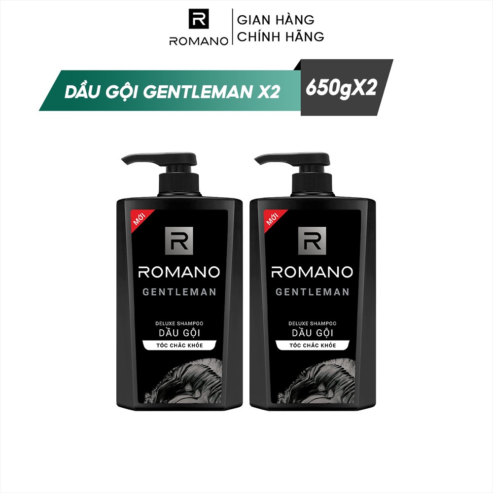 Combo Hai Dầu Gội Romano Gentlemen 650g