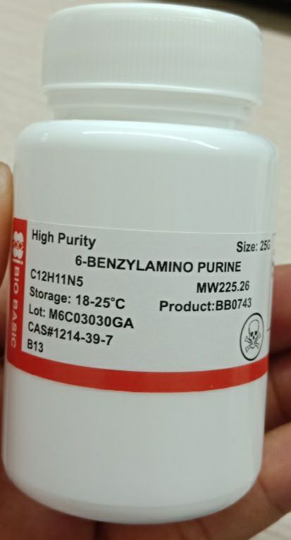 6-Benzylaminopurine 6-BAP,BB0743, Lọ 25g, hãng BioBasic