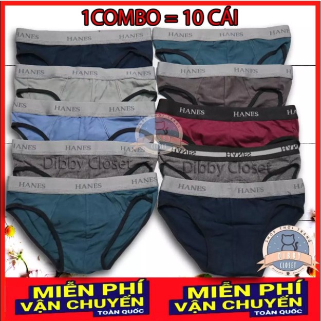 Combo 10 quần sịp nam nhiều lưng chất vải cotton,t-therapy3979-