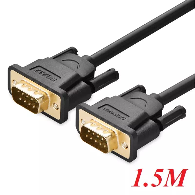 Ugreen 20153 1.5m màu đen cáp tín hiệu 2 đầu com rs232 dương cao cấp db101