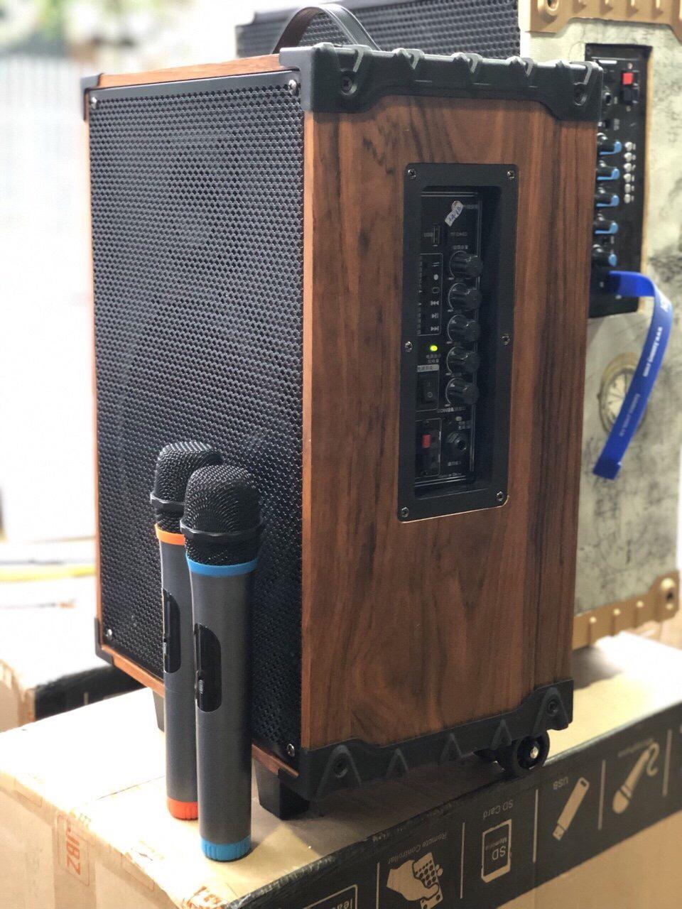 Loa kéo karaoke S8i Bass cực hay tặng 2 mic không dây