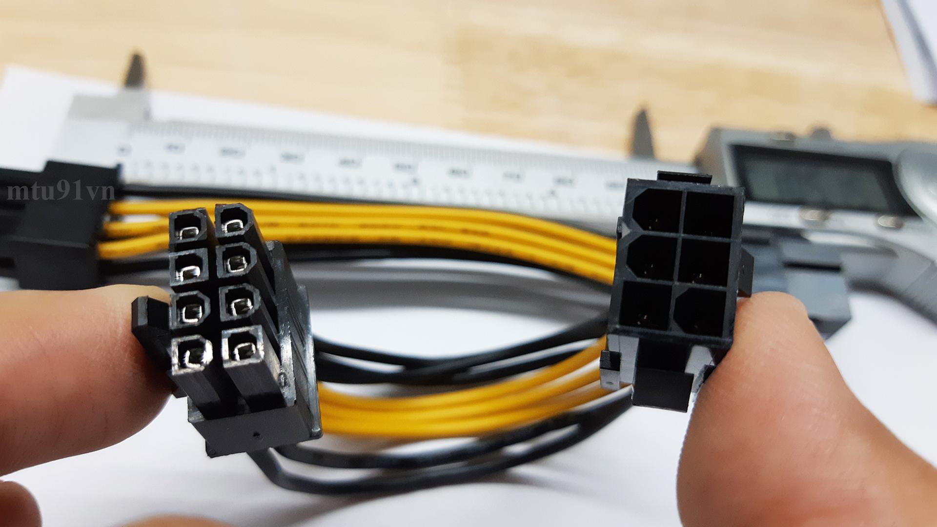 Cáp Chuyển Nguồn Từ 6 Pin Sang 8 Pin Cho VGA-C06