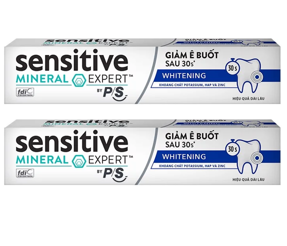 Combo 2 kem đánh răng p/s sensitive whitening giúp trắng răng và làm dịu cơn ê buốt hộp 100g
