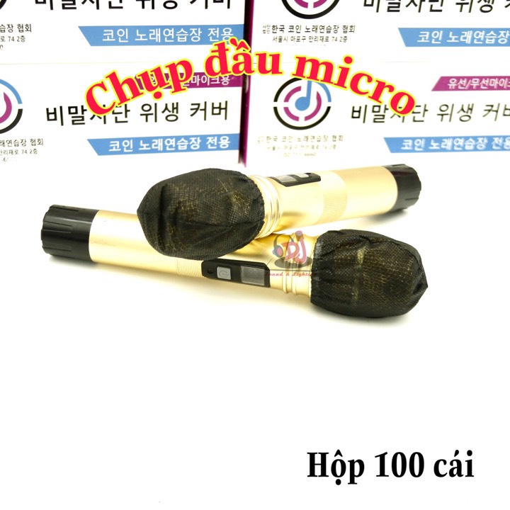 combo 100 cái bọc đầu micro hát karaoke, chụp đầu mic loại dùng 1 lần, Chụp micro dạng mút Chụp ảnh micro ĐẦU LƯỚI chụp