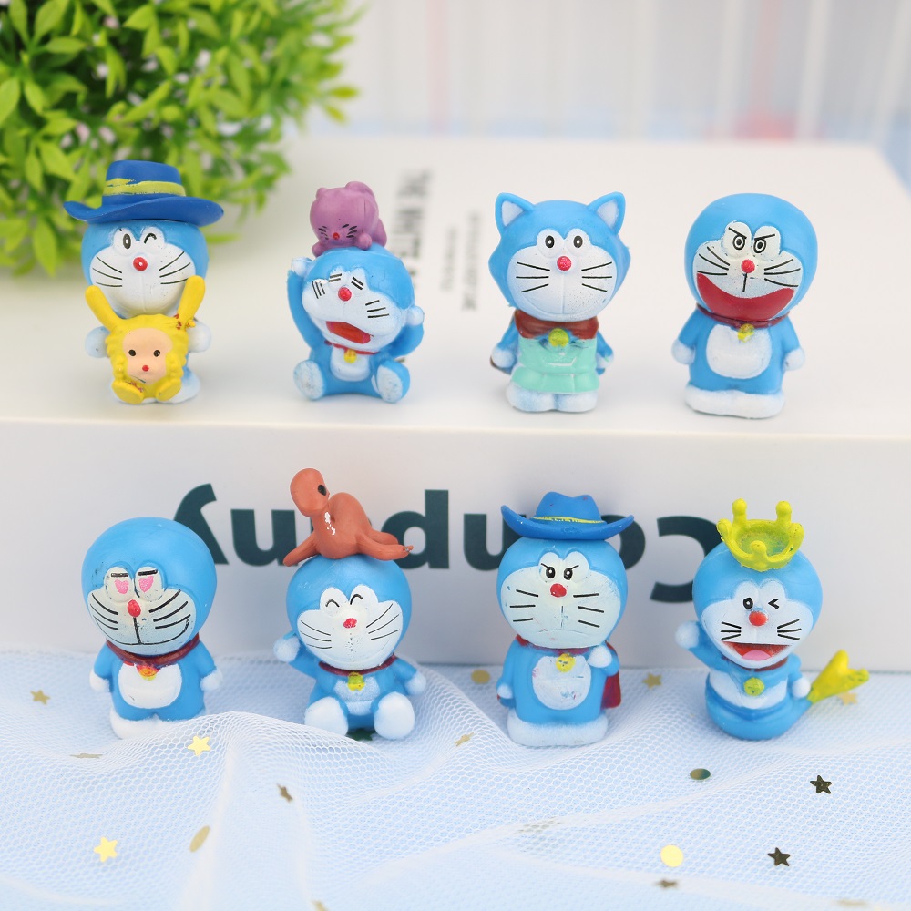 Combo 8 mô hình Doraemon và thú cưng mini dễ thương cute TooYoo BK00695