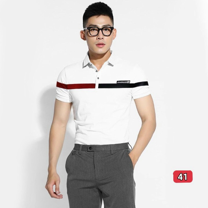Áo thun nam cổ trụ ,tay ngắn - áo thun nam thời trang cao cấp - áo thun nam chất cotton mềm mịn QUYNH_STORE97 AT41