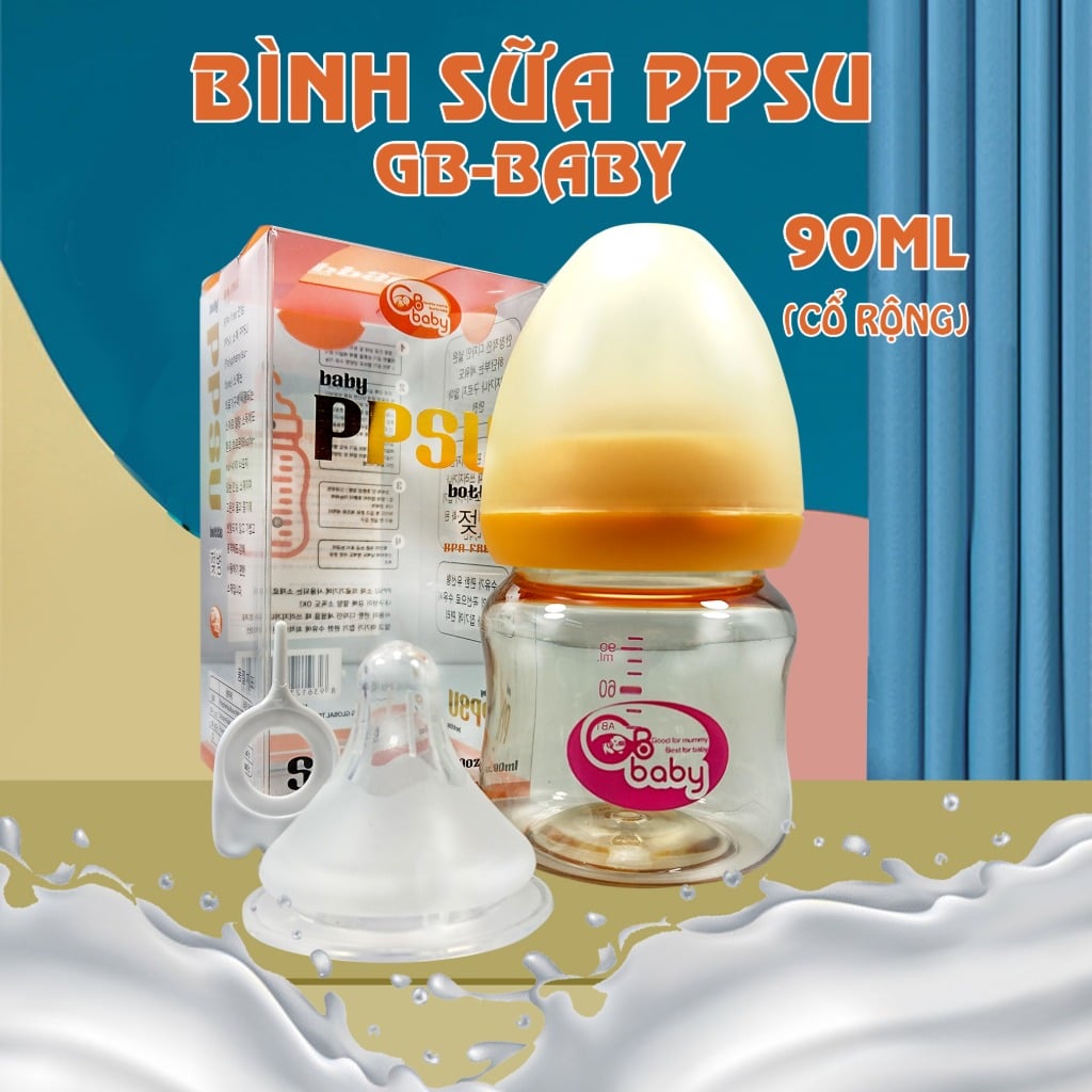 Bình sữa ppsu gb-baby cổ rộng size 90ml/160ml/280ml