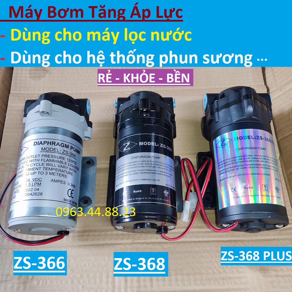 Bộ Bơm tăng áp 24v + nguồn 24v ,Hút đẩy siêu khỏe - dùng cho máy lọc nước RO và dàn phun sương