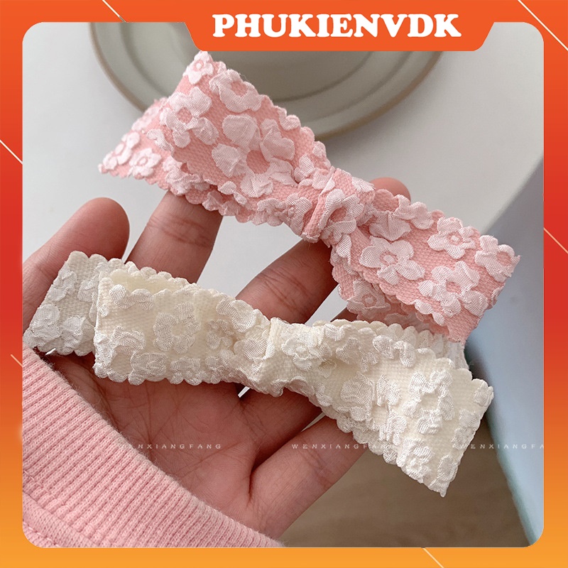 Kẹp tóc cặp tóc nơ hoa nhỏ công chúa dễ thương kt27