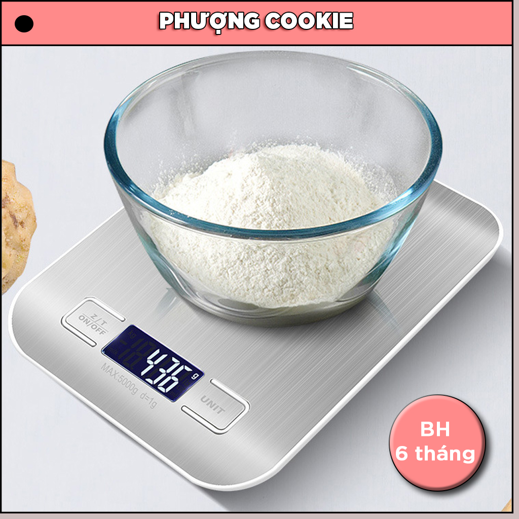 Cân tiểu ly điện tử mini dùng trong nhà bếp, đo nguyên liệu nấu ăn, làm bánh - 5kg