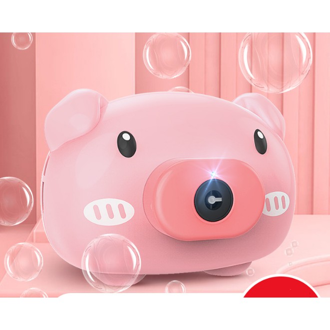 Máy ảnh heo gấu thỏ vịt thổi bong bóng có nhạc