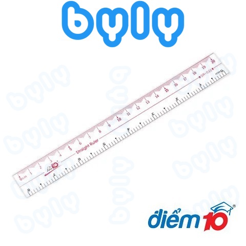Thước dẻo trong suốt 20cm thiên long điểm 10 tp-sr022 - byly store