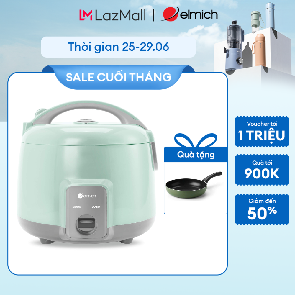 (Chỉ 25-29.06)Nồi cơm điện Elmich 1.2L RCE-9126