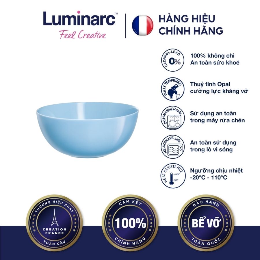 Bộ 6 Chén Thuỷ Tinh Luminarc Diwali Light Blue 12cm- LIDIP9203